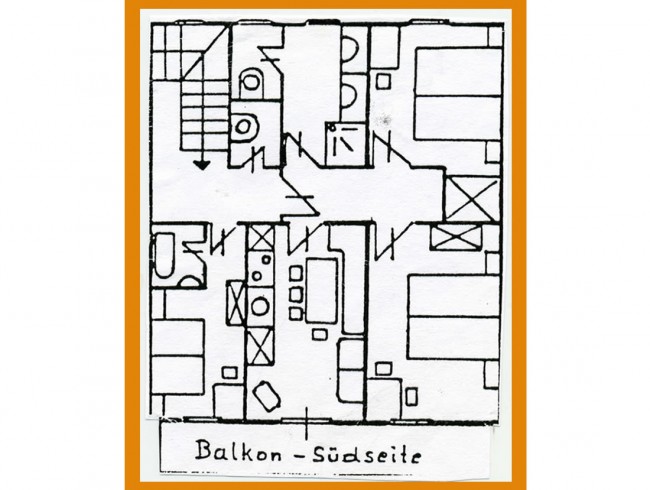 Skizze Appartement für 4 bis 6 Personen