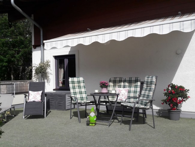 Sonnenterrasse für Ihren Urlaub im Appartement Buchsteiner in Filzmoos